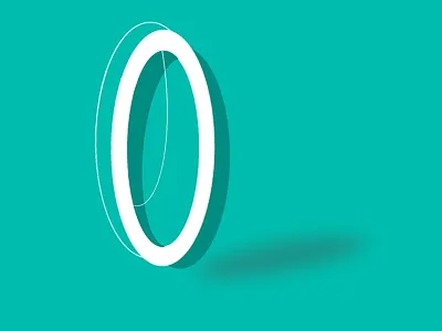 'O' with shadow animation design flat graphic design graphic artist illustration logo procreate typo typography website