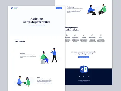 Midwest Perks Website advisor brand design figma hero landing page midwest sales startup values website