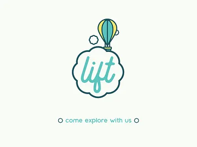 Lift - Daily logo challenge #2 air balloon blue blue and yellow branding cloud dailylogochallenge design icon learning lift logo vector