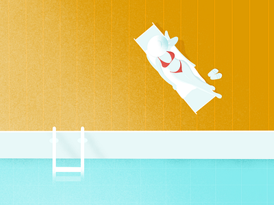 Sorry, I’m busy sunbathing. charachter design drawing illustration illustrator pool poolside procreate procreate app sketch summer sunbath sunbathing women in illustration