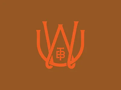 Uncle Wolfie's Breakfast Tavern lettering logo monogram softball