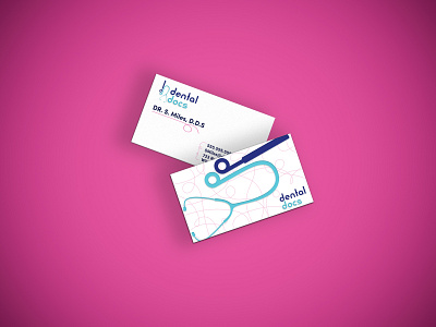 Dental Docs Business card Opt 1 branding busines card business concept dental dental logo design graphic design logo