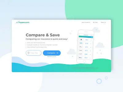 Home Page Banner design illustration ui ux