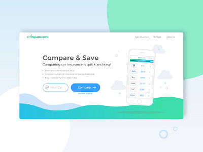 Home Page Banner design illustration ui ux