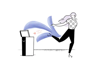 Freedom Skater editorial illustration roller skate skates trash viktor