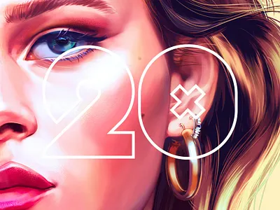 Portraits for Twenty - campaign face girl hand drawn illustration ios mastermind new york people portrait social media app wflemming youth