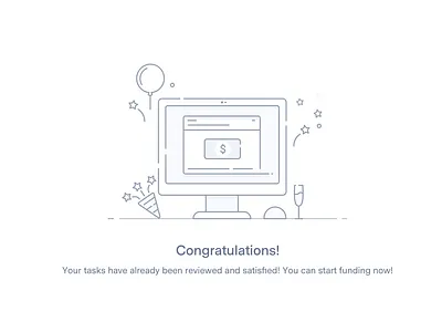 BlueVine Illustration - Congratulations bluevine congratulation design illustration theme ui