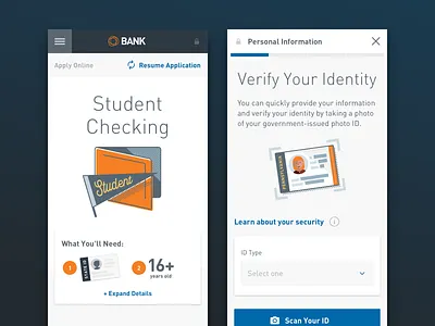 Bank Account Opening account opening bank banking checking account form form builder oao verify identity