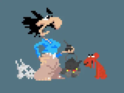 Inodoro Pereyra & Mendieta illustration inodoro pereyra mate mendieta pixel art