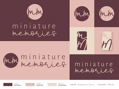Miniature Memories Branding adobe illustrator adobe illustrator cc branding branding and identity branding design design etsy etsy shop identity branding illustration logo logo design logo design branding logomarks logotype logotypedesign mauve personal branding typography vector