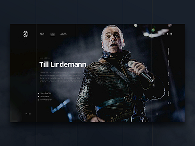 Rammstein - Till metal metal band profile ui web website