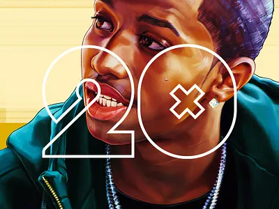 Portraits for Twenty - campaign face illustration illustrator ios king los angeles new york people portrait portraiture wflemming