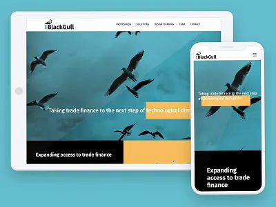 BlackGull (Landing Page) black design frontend design gull ico landing landing page landing page mobile onepage onepager start page start up ux ux ui web web design website wordpress wordpress design