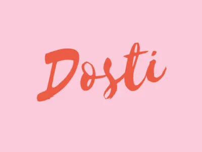 Dosti app branding design flat icon logo website