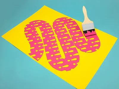 Loud visuals, quiet words. brush handmade illustration paperart papercraft