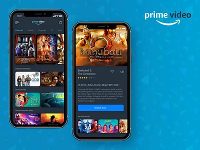 Amazon Prime Video Concept amazon amazon prime videos kuljeet chaudhary mobile app prime video ui video app visual design