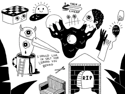 Illustrations dark design drawing illustration painting