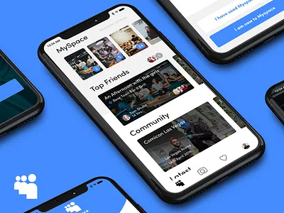 MySpace app facebook feed minimal myspace newsfeed snapchat social social app social media ui ux