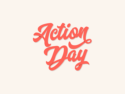 Action Day Script branding community service identity logo revere script typography
