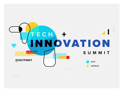 Tech Summit abstract event event branding google google home google mini innovation invitation invite layered minimal overlay poster smart home summit tech