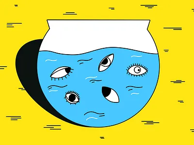 Eye fish doodle doodles eyes fish fish tank illustration ipad procreate texture