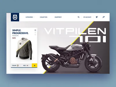 Husqvarna Vitpilen 701 Merchandise Concept husqvarna ui deisgn ux design ux web vitpilen webdesign