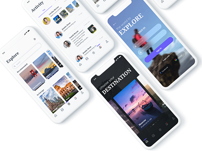 Explore- A tour guide app UI kit design adobe adobe xd adobexd adobexdautoanimate animation sign in branding flat design icon illustration ios app design logo mobile ui design online food photoshop sign in top 5 ui design ui design ux vector xd