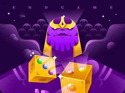 Endgame avengers character endgame illustration marvel superheroes thanos vector