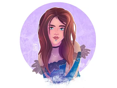 Portrait💟iPad Pro + Procreate art branding cartoon cartoon character cg character character design concept cute design fantasy girl illustration ios ipad pro logo modern portrait procreate ui