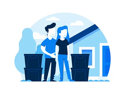 Illustration | Moovd Spot Illustration Test character color colorful design doodle exploration freelance fun illustration illustration style illustrator movers moving moving company vector