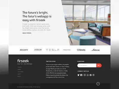 Firseek part 2 adobe xd banner design branding design footer footer design homepage illustration image background slant ui ux