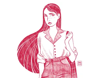 Back to School bookillustration character character art characterdesign design digital 2d digitalart freelance illustrator girls illustration portait procreate school schoolgirl sketchbook