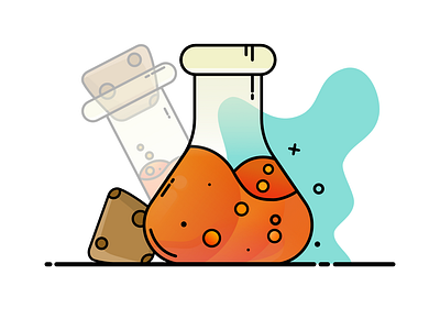 Conical Flask! app art brand clean design flat graphic design icon identity illustration illustrator logo minimal stroke icon stroke illustration ui ux vector web website