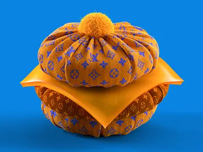 LV Burger 3d art 3dartist branding c4d cgi cinema 4d cloth concept concept art design digitalart illustration logo marvelous designer octanerender shading zbrush