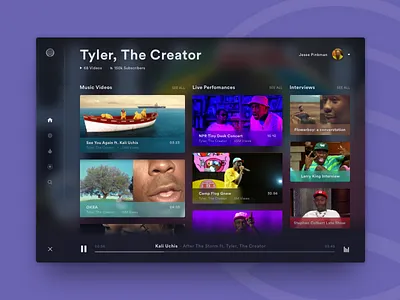 Music Interface blur music player ui