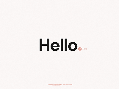 Hello Dribbble debut dribbble first first shot hello hello dribbble shot welcome