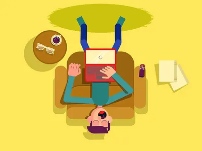 Still Buffering!! art buffer buffering characterdesign design flat illustration laptop motiongraphic motiongraphics sleeping snoring topview vector