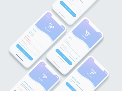 Blue Bird app app congratulation design forgot password ios iphone x login logo mobile app sign in sign up screen ui ux