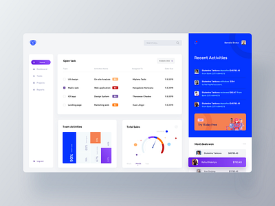 CRM Web Admin Dashboard activity admin admin penel analitics crm dashboard feed graph web app