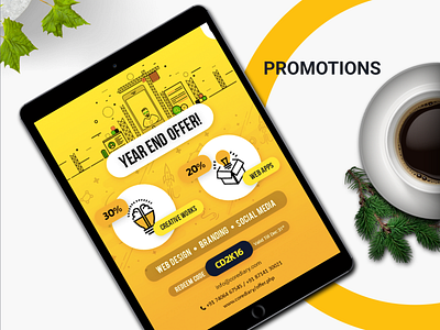 Marketing promotion agency design offer ui design