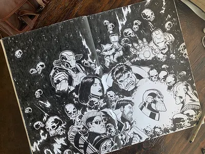 SKETCHBOOK - “Avengers:Endgame” Poster avengers avengers:endgame character design characters comic book comics illustration sketch sketchbook superheroes