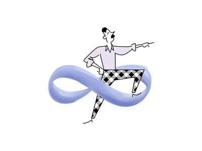 Confident Dad editorial illustration man person pointing tartan viktor