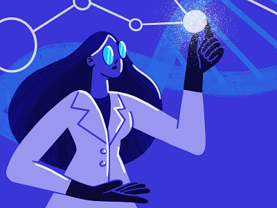 Scientific Research ai algorithm computational darkcube digitalart drawing female character flat desin illustration lab landing page machine learning neuroscience research researcher science scientist vector vector art web