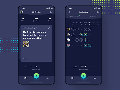 Ripple - a personal note-taking app app application calendar daily dairy dark design note notecards ui ux