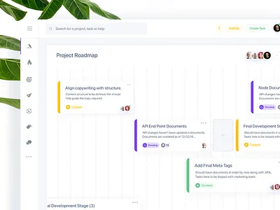Dashboard - Roadmap clean compontents dash dashboard flat minimal roadmap timeline ui uiux
