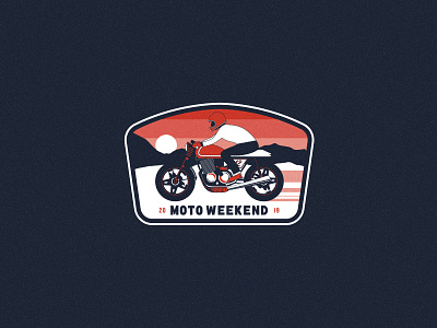 Moto Weekend badge illustration logo motorcycles type