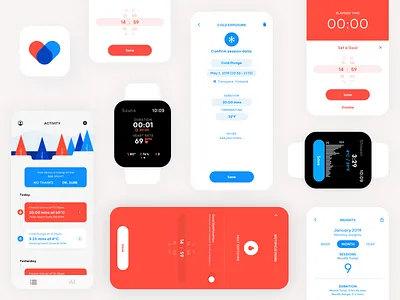 Illume Health iOS & watchOS App clean app health ios ios app lifestyle minimal sauna ui ux ui ux designer