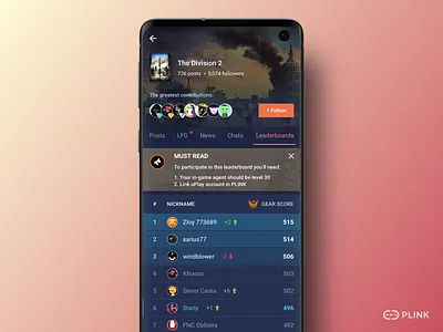 Gaming hubs android app application community concept games gaming hub ui