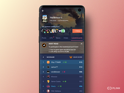 Gaming hubs android app application community concept games gaming hub ui