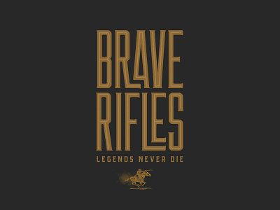 Brave Rifles concept design illustration typography